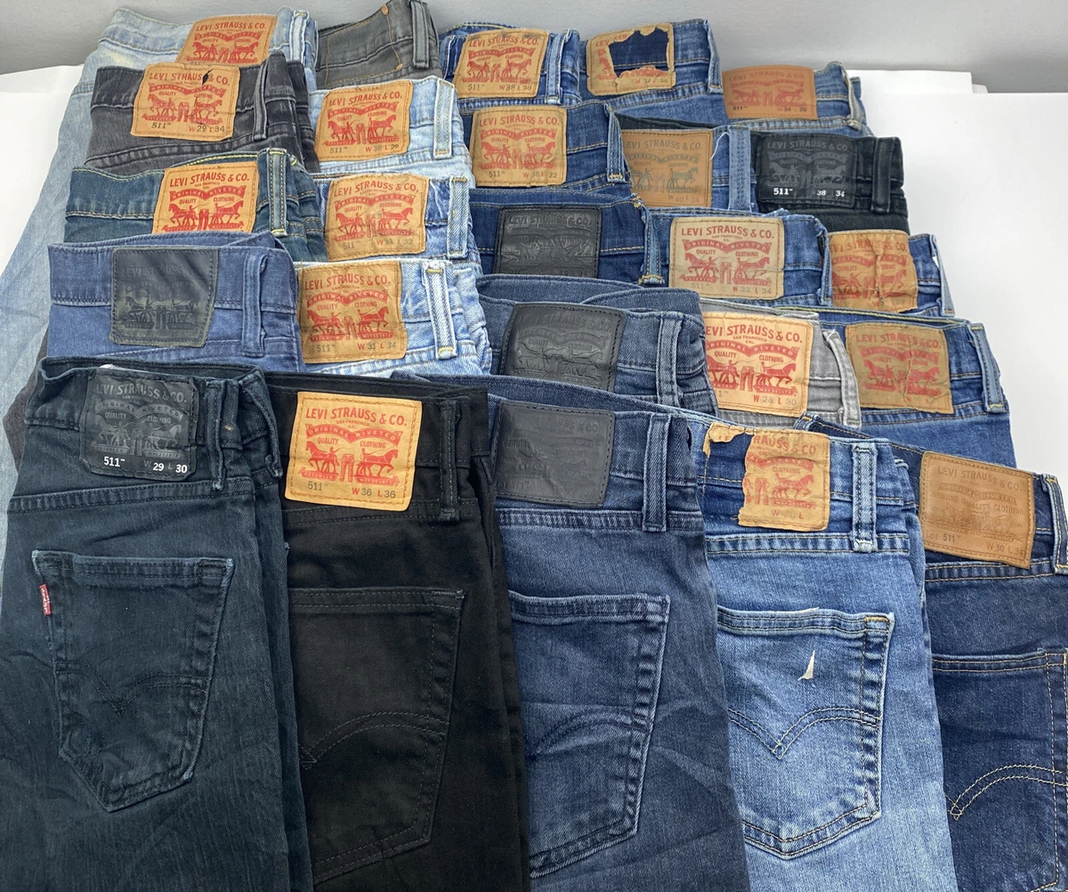 Wholesale Bulk Lot of 25 Men's Levi's 511 Series Jeans sizes 28-40 Grade A