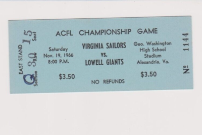 1966 ACFL Championship Game Full Virginia Sailors vs Lowell Giants