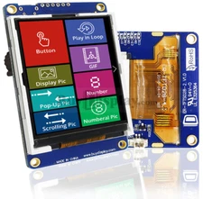 2.8" Intelligent HMI UART TFT Display w/Touch Panel,Tutorial