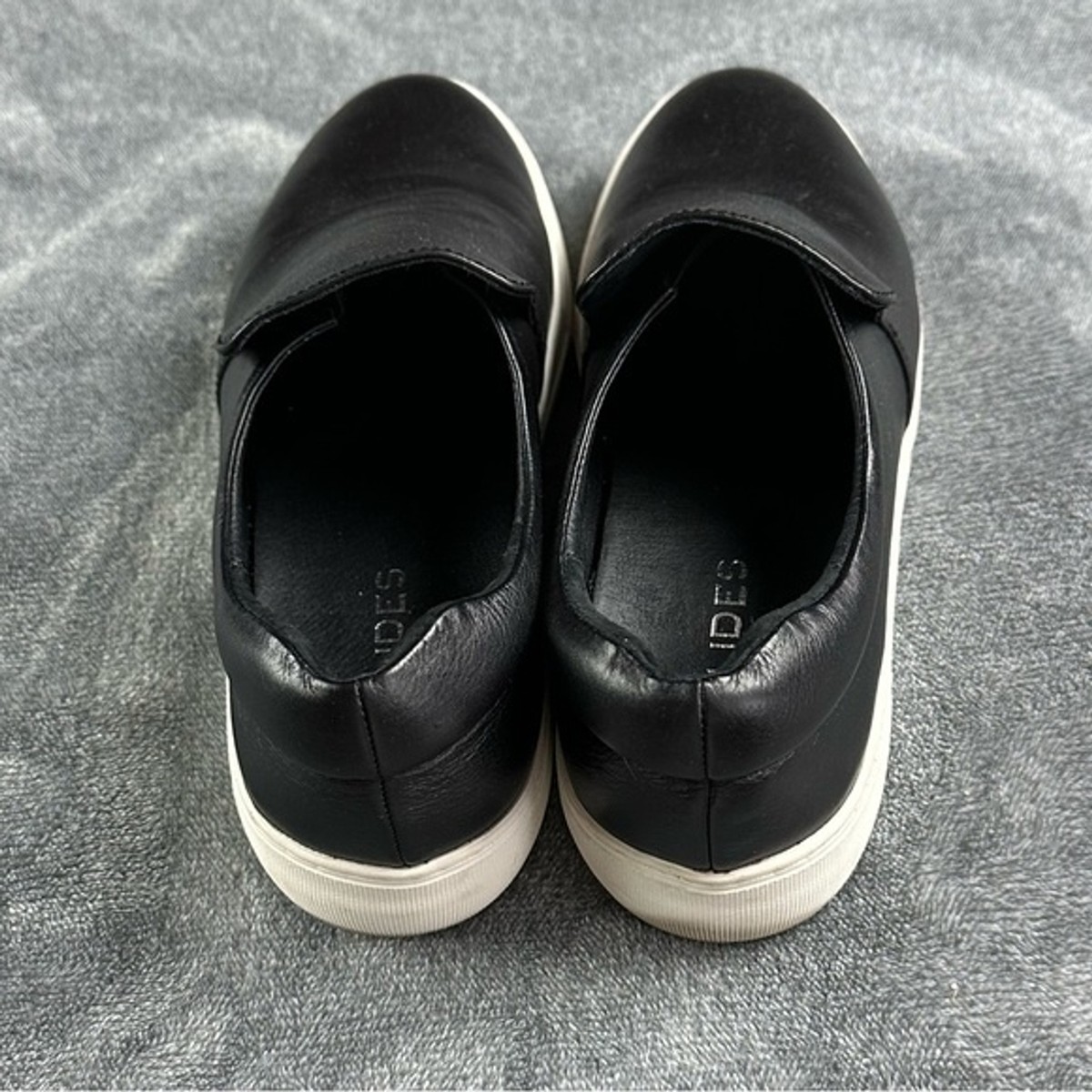 J/Slides black leather slip on loafers size 8.5 | eBay display picture 2
