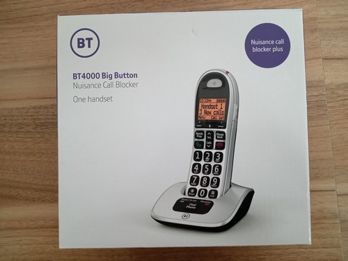 BT 4000 Big Button Cordless Phone with Loud Speaker and Call Blocking New