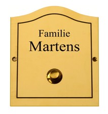 Mess.matt od.pol.Türklingel-120x100 mm-Klingelplatte-Klingel-Schild-Klingelknopf