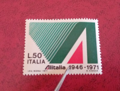16 Set 1971 Italy 25th Anniversary of Alitalia Lire 50 n 1155 S 267 E. Ciocca