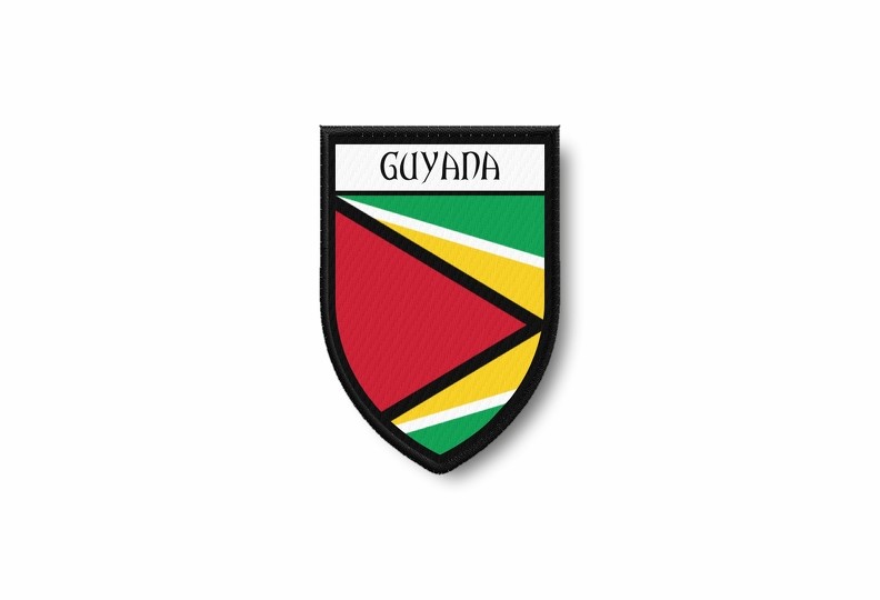 Patch AufnäHer BüGelbilder AufbüGler Wappen Flagge Flaggen Fahne Guyana-image