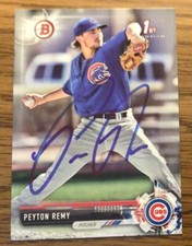 2017 Bowman Draft Peyton Remy Auto Chicago Cubs #BD-113 1st Card Signed