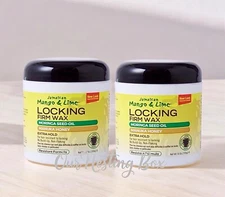 2  Jamaican Mango & Lime Locking Firm Hair Styling Wax, 6 oz Extra Hold