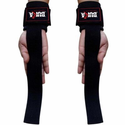 BUKA Weight Lifting Gym Power Straps Grip Gloves Training Wrist Support
