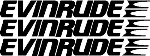 9" Custom EVINRUDE Decal Sticker 3 Pack -  L@@K - Picture 1 of 1