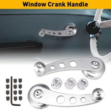Car Manual Inside Left Right Window Winder Crank Handle Knob Silver Aluminum Car Manual Inside Left Right Window Winder Crank Handle Knob Silver Aluminum