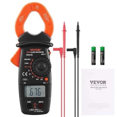 400 Amp Digital Clamp Meter DC/AC Multimeter True RMS Auto Ranging 2000 Max Read