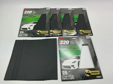 3M 32043 Wetordry 9"X11" Sandpaper Sheets, 220 Grit, 25 Sheets Total