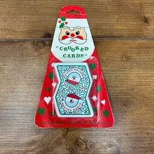 Kurt S. Adler Santa's World Christmas Crooked Playing Cards Novelty Vintage NEW