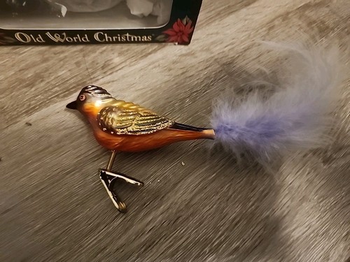 Set 3 Vintage Glas Merkur Clip auf Schwan Vögel Vogel alte Welt Weihnachten Wimpelkette - Bild 15 von 15