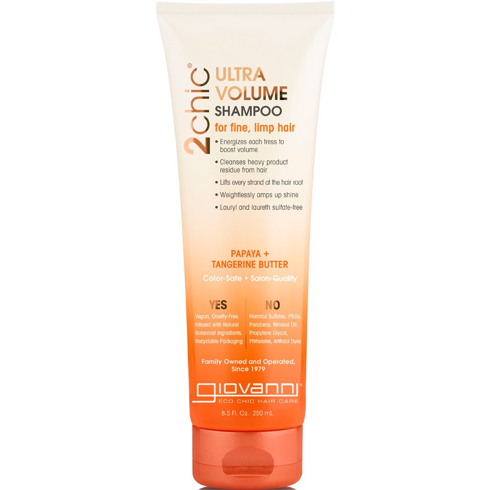 Giovanni Shampoo 2Chic Tangerine Papaya Butter Ultra-Volume 250ml Fine Limp Hair