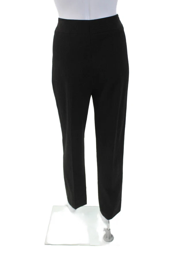 Clothes (Real) Womens Textured Pleated Zip Lined Tapered Leg Dress Pants Black S - Image 4 of 4
