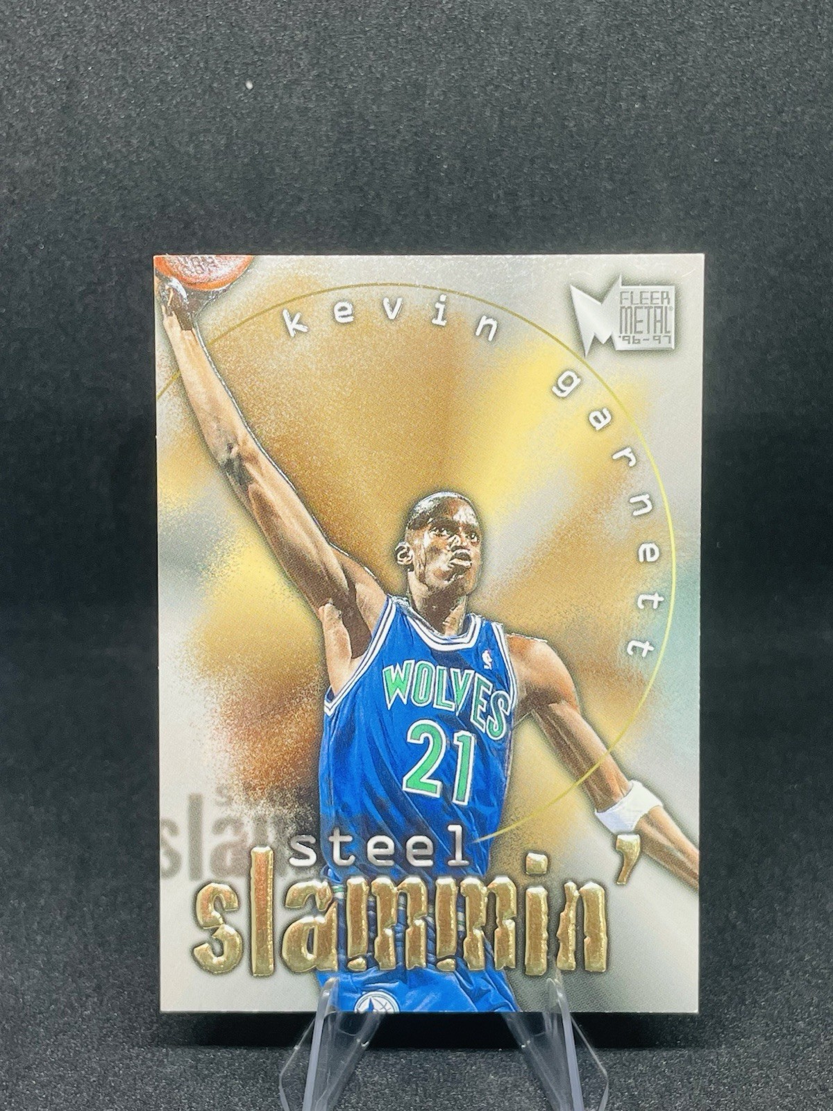 1996-97 Fleer Metal - Steel Slammin' Kevin Garnett #4
