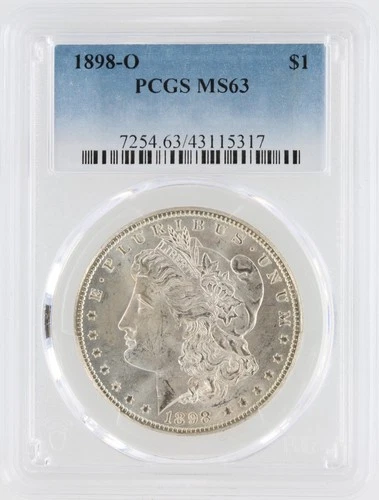 1898-O  Morgan Dollar PCGS MS63 New Orleans Minted Silver Dollar No Reserve