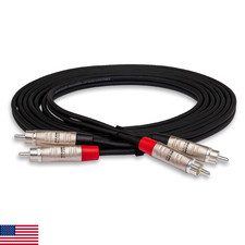 Hosa HRR-010X2 Pro Stereo Interconnect Cable - Dual RCA, 10 ft