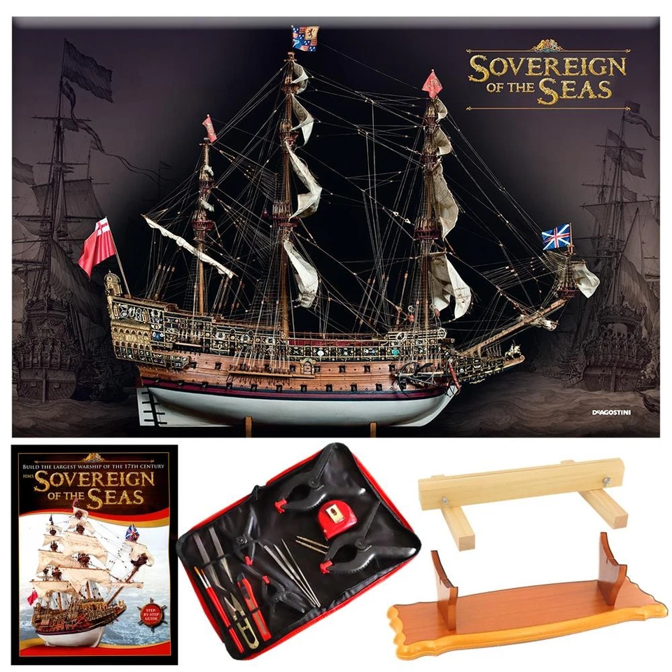 Sovereign of the Seas DeAgostini kompletter Modellbausatz inkl. Ständer Vorrichtungswerkzeuge & Handbuch