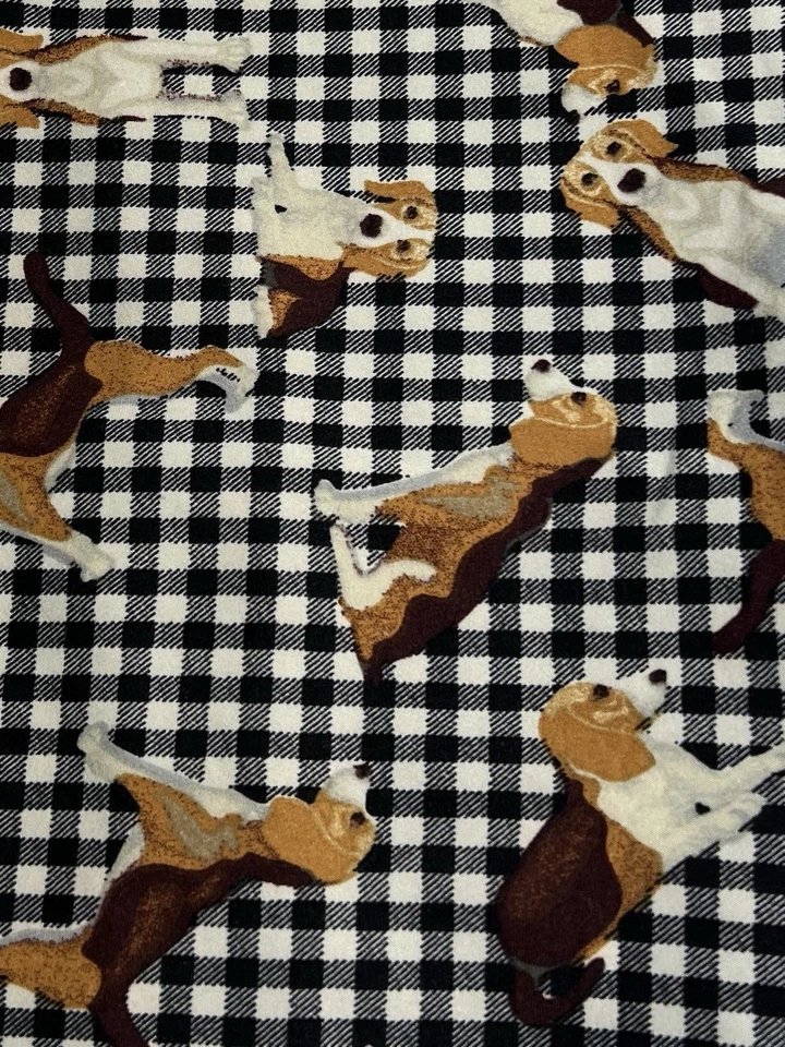LuLaRoe Leggings TC Alto Curvilíneo Animal NEGRO MARRÓN Perro Cuadros Beagle Cachorro Foto 2 de 4