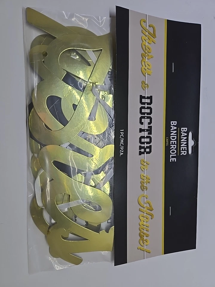 Banner de letras de cinta de médico graduación escolar médica 12' x 8" tablero de aluminio con cinta Foto 2 de 2