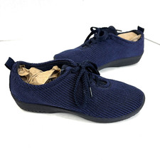 Arcopedico Knit Lace Up Comfort Shoes Womens 36 5.5 Navy Blue Walking Sneakers