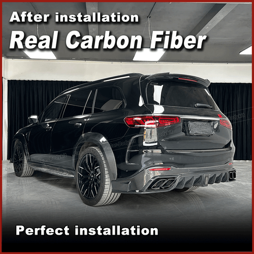 For Mercedes Benz X167 GLS63 2021-2025 Real Carbon Rear Roof Window Spoiler Wing - Picture 4 of 11