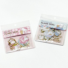 Hello Kitty Cinnamoroll Flake Stickers Japan Limited Sanrio 40pcs Kawaii