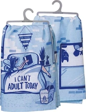 Primitives by Kathy Kitchen Towel - I Can't Adult Today Dish Towel Cotton