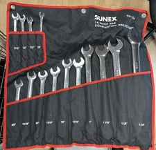 SUNEX TOOLS 9915A 14 PIECE SAE COMBINATION WRENCH SET (CP2015515)