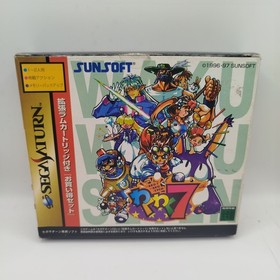 WAKU WAKU 7 SEVEN + Ram Cartridge Sega Saturn Jap Japan Ntsc Mint! Sunsoft
