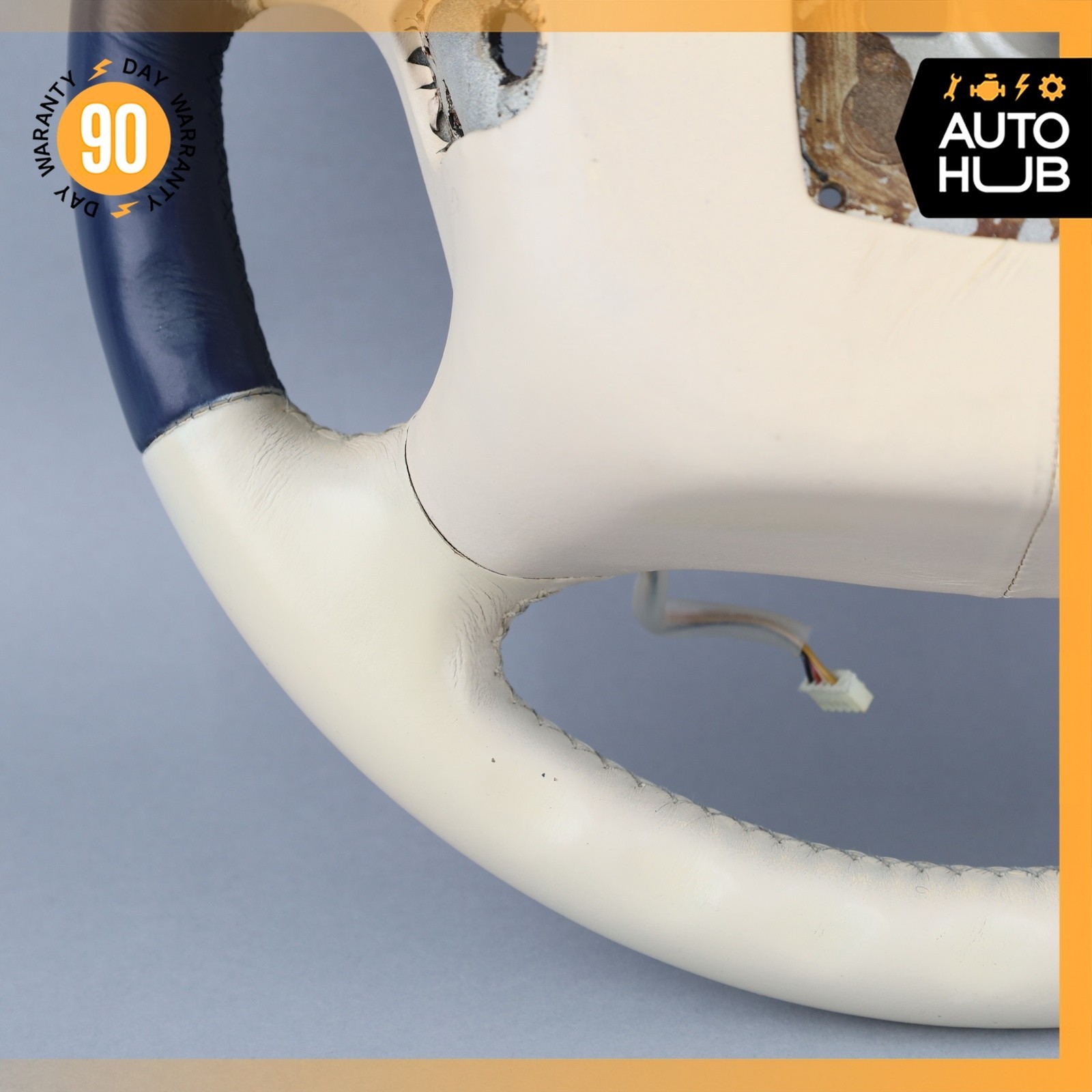 99-02 Bentley Arnage Steering Wheel Beige Blue PH27727PB OEM 42k