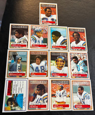 1983 Topps Football 13-Card San Diego Chargers Team Lot - All Are EX/NM