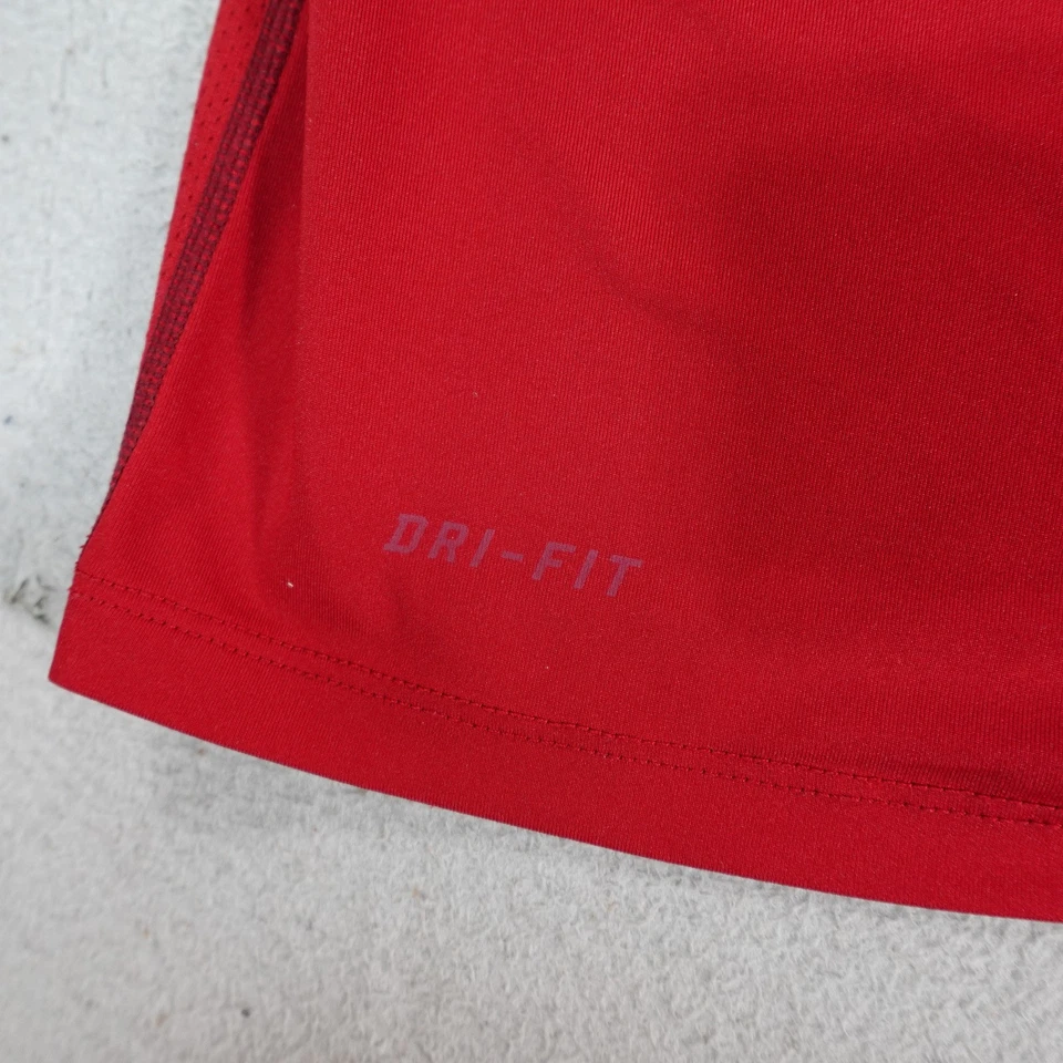 Nike Pro Combat Shirt Mens Large Red Dri Fit Fitted Athletic Training Top Tee - Image 4 of 4