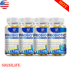 Probiotics Digestive Enzymes 100 Billion CFU Potency Immune Health 120 Capsules