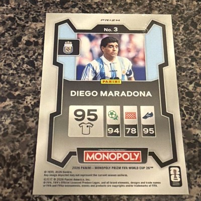 Panini 2026 Monopoly Prizm FIFA World Cup Diego Maradona Red Prizm