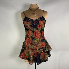 Vintage 80 s Victoria s Secret Gold Label Multicolor Floral Paisley Slip Size P