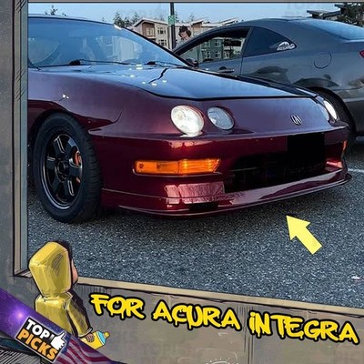 Fits 94-97 Acura Integra JDM Mugen Style Front Bumper Chin Lip Spoiler Body Kit