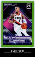 2018-19 Donruss Optic #19 Damian Lillard Express Lane Lime Green #/149