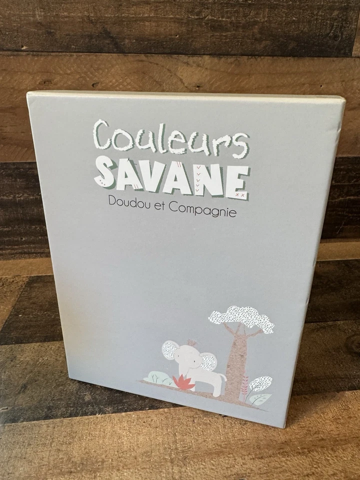 Manta bebé anudada elefante sabana gris amoroso Doudou et Compagnie Couleurs nueva Foto 4 de 4