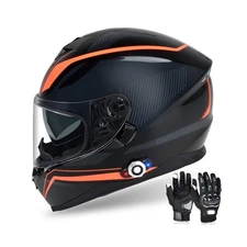 Bluetooth Motorcycle Helmet FreedConn BM12 DOT Full Face Bluetooth Helmets Mo...