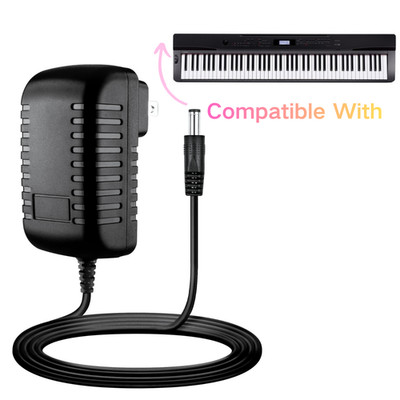 AC/DC Adapter Charger for CASIO Privia PX-330 PX330BK Piano Keyboard Power Cord