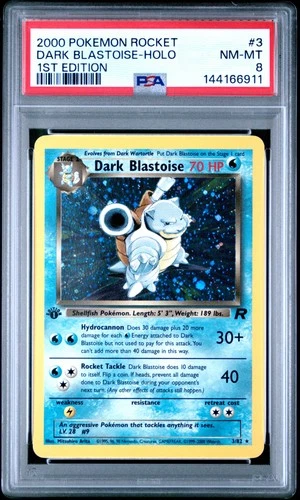 2000 POKEMON ROCKET 1ST ED #3 DARK BLASTOISE-HOLO PSA 8