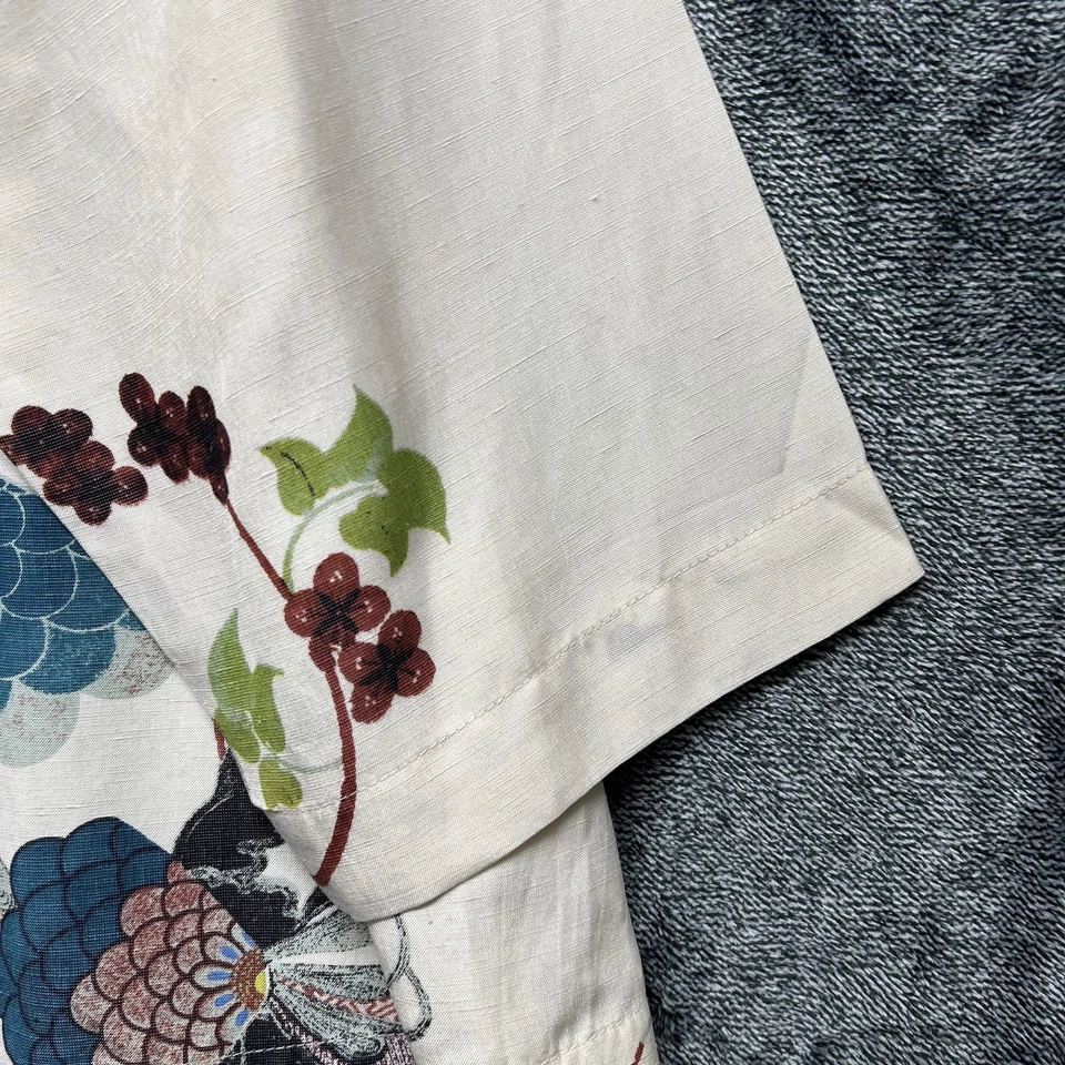 Top Citron Santa Monica Mujer Talla 2X Beige Floral Lino Seda Clip (U9) Foto 2 de 4