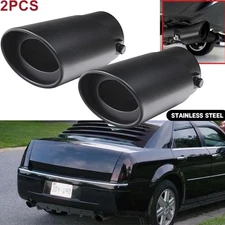 2PC For Chrysler 200 300 Rear Exhaust Pipe Tail Tip Muffler Round Accessories