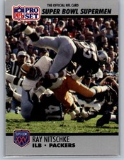 #92 Ray Nitschke 90-91 Pro Set Super Bowl XXV Anniversary Green Bay Packers