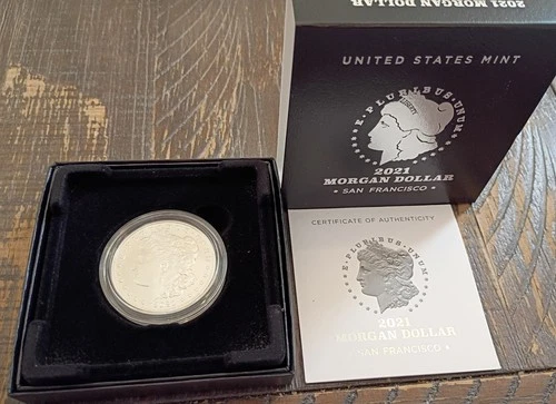 2021-S Morgan Silver Dollar San Francisco Mint w/ Box & COA Uncirculated 21XF