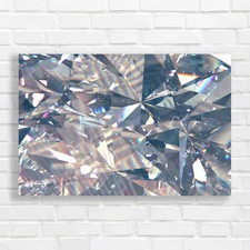 Layered Triangular Diamond Crystal Shapes 3d Canvas Print Large Picture Wall Art