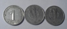 DDR 1 Pfennig M&uuml;nzen Pr&auml;gedatum 1948 -  3 St&uuml;ck im Set