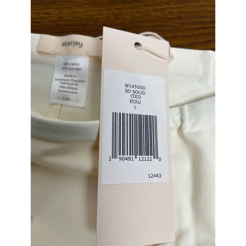 NWT Eberjey So Solid Coco Bikini Bottoms Ecru Minimalist Swimwear Large W1450OO - Picture 7 of 8